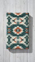 Woven Beach Towel with Retro Motif