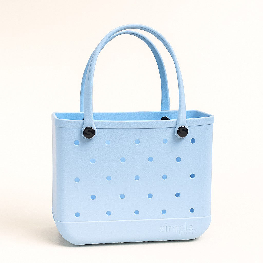 Rubber Tote Bag Set of 3 (XL/M/S) – Stylish Blue Tones EVA Bags, Great Value