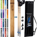 Official Nordic Walking Poles - True Nordic Glove Grip w-flip locks, detachable feet and travel bag - pair - For Heights up to 6’2”
